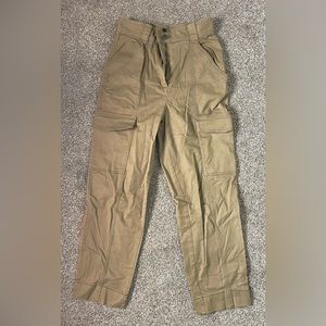 H&M High Waist Tan Cargo Pants